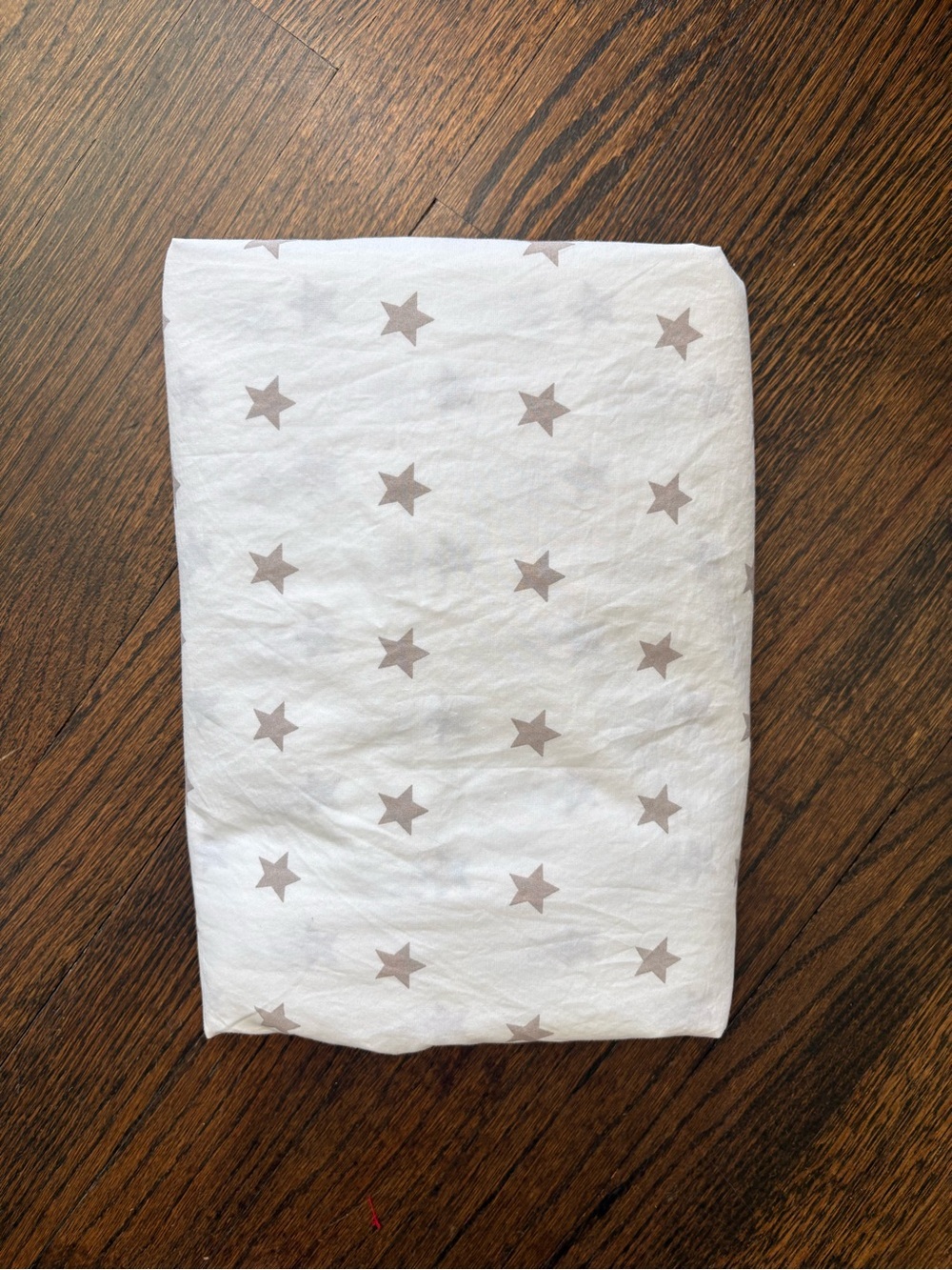 Pottery Barn Kids White Twin Flat Sheet with Gray Star Print